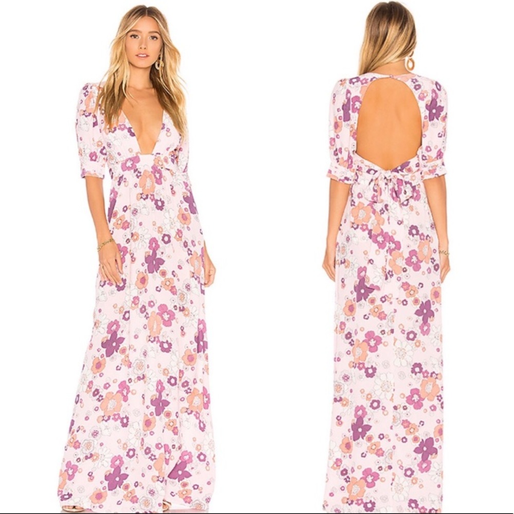 NWOT For Love & Lemons Floral Maxi Dress
